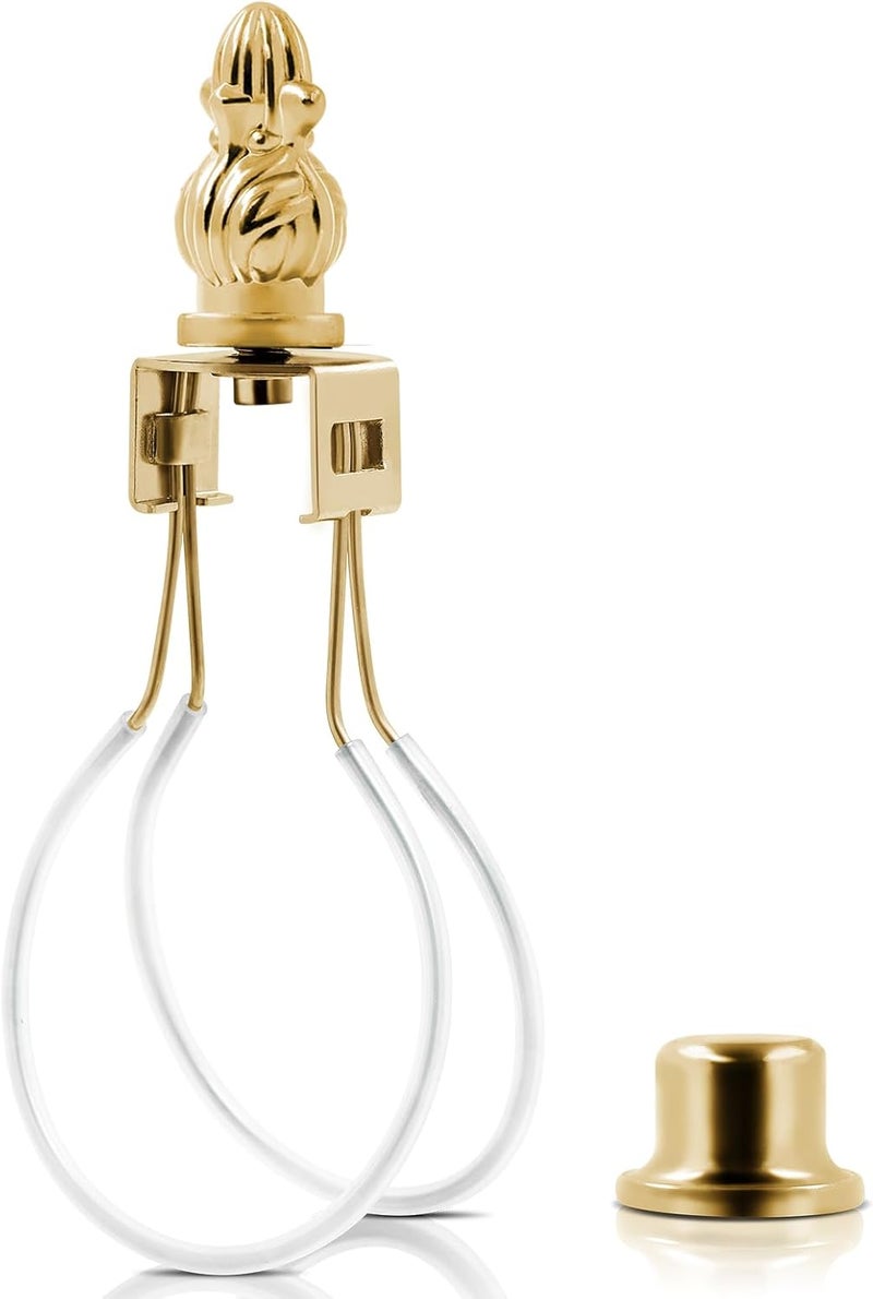 EMNOOTI Lamp Shade Light Bulb Clip Adapter,Lamp Shade Holder with Cap Knob Finial and Silicone Levelers,Clip on Lampshade Adapter to Keep Lamp Shade in Place (Gold) - Image 2